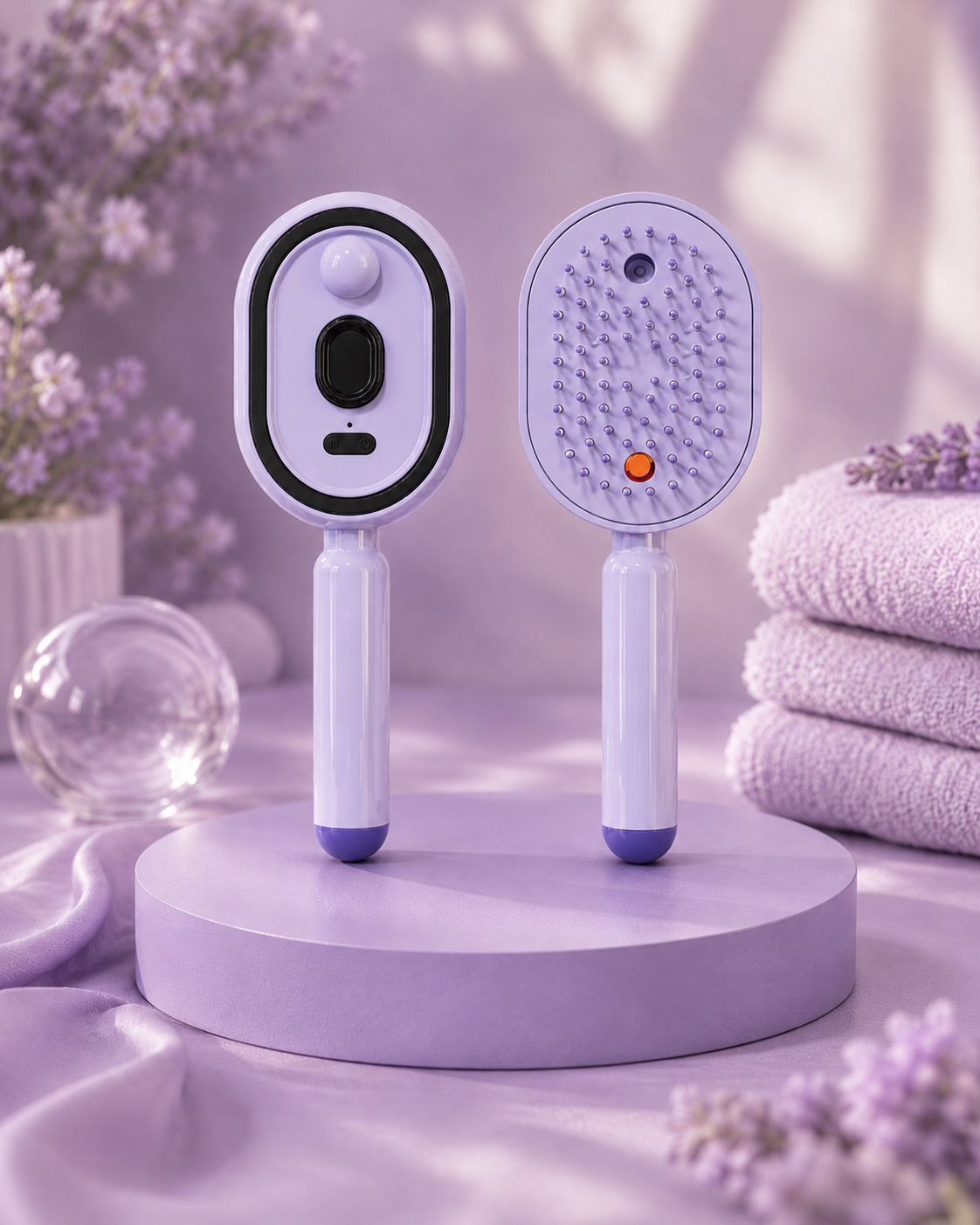 Brosse Démêlante Électrique à Brume Hydratante