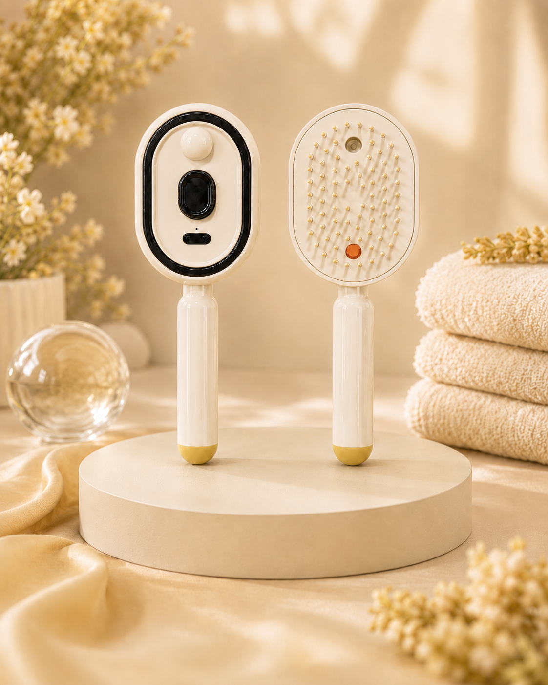 Brosse Démêlante Électrique à Brume Hydratante